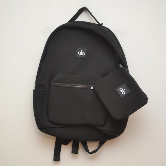 Alo Yoga Neoprene Backpack with Pouch Black BNWT - Picture 1 of 9
